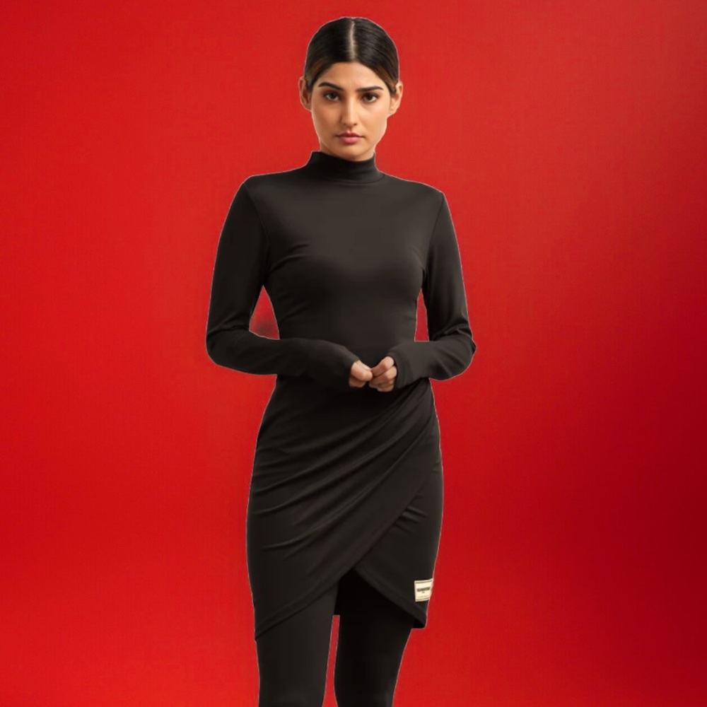 Sz Large Modesty Swim Dress - The Giving Movement Long Swim100© Wrap